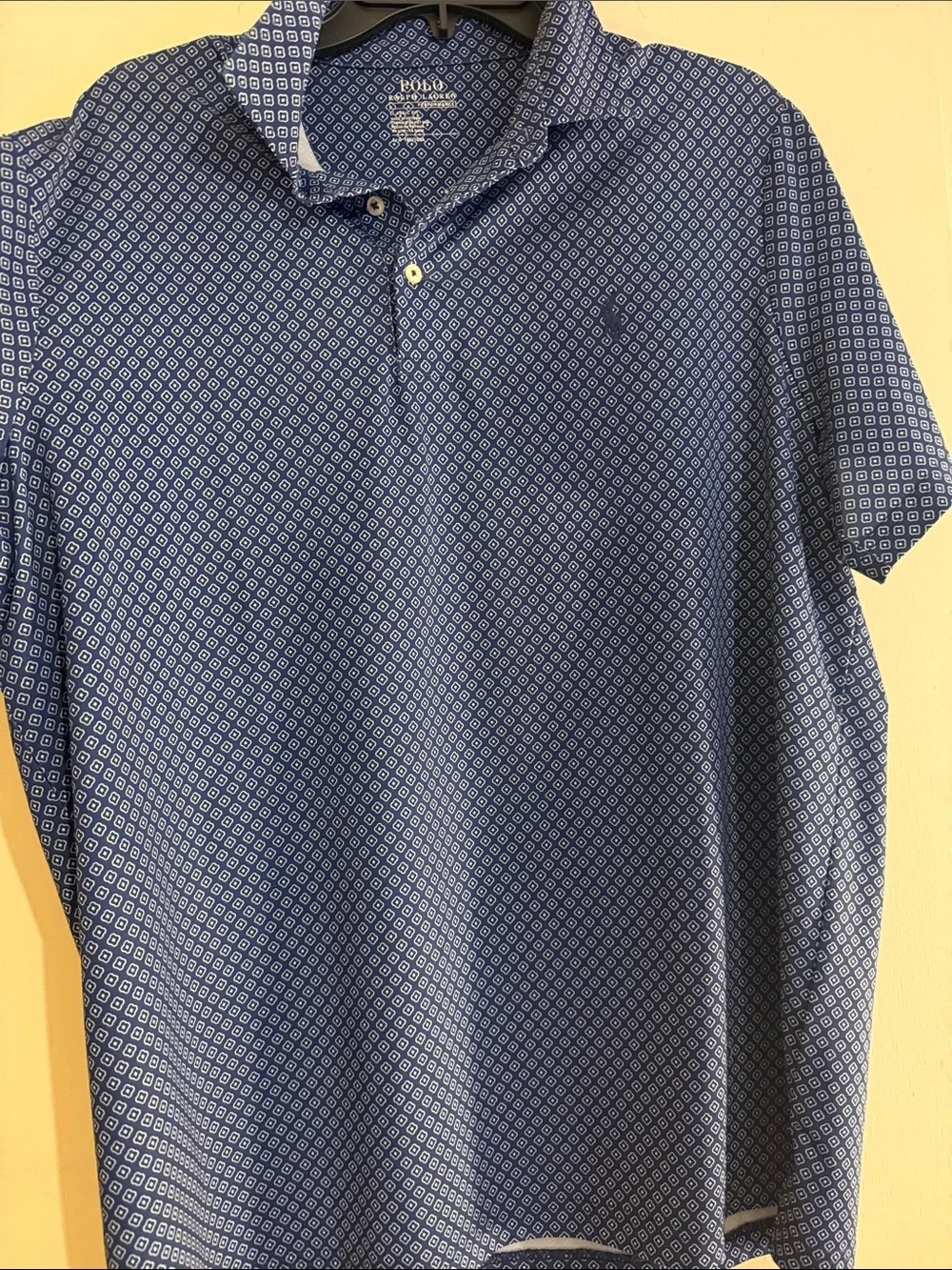 Polo by Ralph Lauren Navy Geometric Short-Sleeve Polo